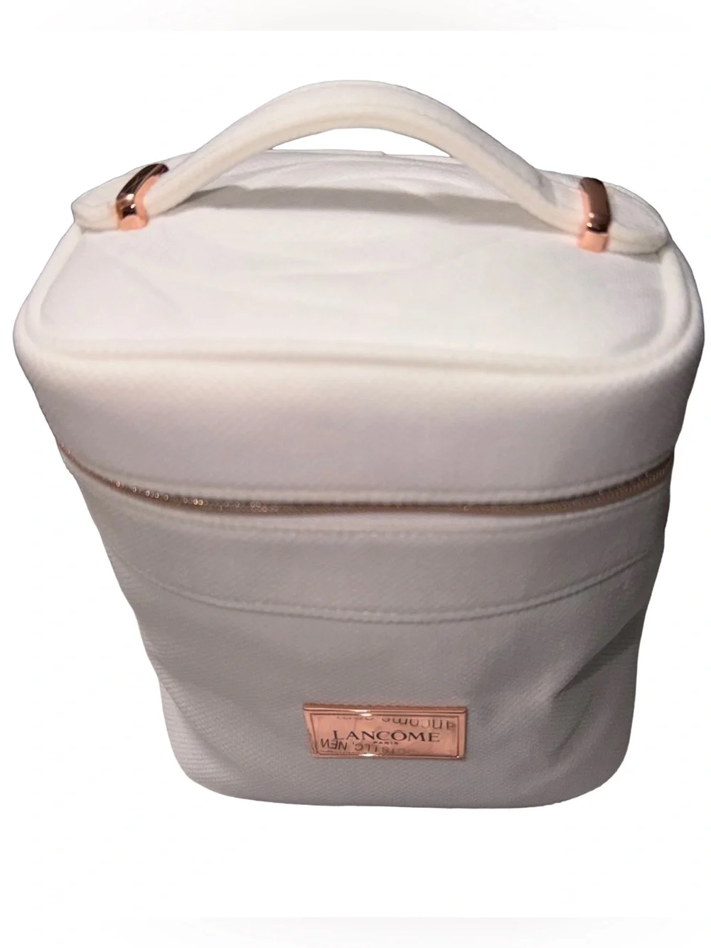 Lancome Cosmetic Makeup Bag, GWP, White New Absolue Rose Lancôme NEW